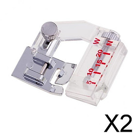2xBinding Bias Binder Presser Foot for Domestic Sewing Machine Adjustable