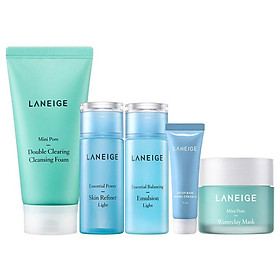 Combo Làm Sạch Lỗ Chân Lông Và Dưỡng Ẩm Cho Da Nhờn Dầu Laneige Mini Pore Set