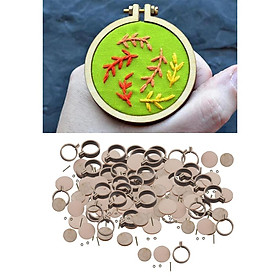 70 Pieces Mini Round Wooden Embroidery Hoop Embroidery Hoop for Crafts 20mm