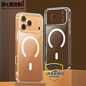 Ốp lưng Memumi Glitter trong suốt từ tính bảo vệ camera cho iPhone Air, iPhone 17, iPhone 17 Pro, iPhone 17 Pro Max Siêu mỏng 0.3mm, hít nam châm chắc chắn - hàng Chính Hãng - iPhone Air