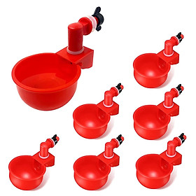 6pcs tự động cung cấp các bước tưới nước bát nhựa bát nhựa, gia cầm phân phối nước tự động của cốc nước uống cho vịt vịt gà con gà con