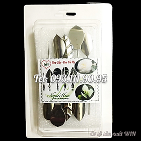 Bộ 10 dụng cụ làm thạch rau câu 3D – Set 8 – Bộ làm hoa giấy, hoa trà my - Tặng kèm kim nhụy – Mã số 1560