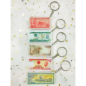 (SET 4) 05 cái Móc Khóa Hình Tiền Xưa Việt Nam các thời kỳ - các mẫu như hình