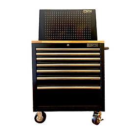 Mua Tủ dụng cụ 7 ngăn kéo   mặt ván gỗ màu đen mờ 76cm kèm vách lưới CSPS