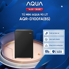 [DAILY] Tủ lạnh Aqua 90 lít AQR-D100FA(BS) - Freeship toàn quốc - Hàng chính hãng