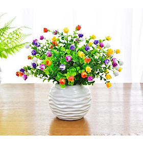 Mua Hoa nhân tạo trang trí nhà cửa  bình hoa nhí để bàn cắm sẵn trang trí kệ tủ cực xinh