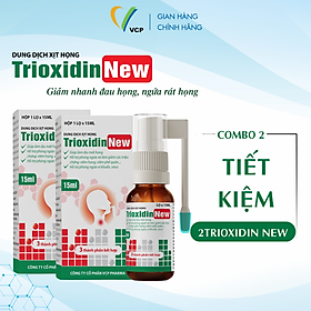 Xịt Họng Trioxidin New VCP Pharma - Hỗ Trợ Giảm Các Triệu Chứng Ho, Đau Họng, Ngứa Rát Họng - Chai 15ml