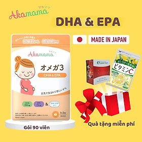 DHA, EPA, Omega 3 Cho Mẹ Bầu Hỗ Trợ Phát Triển Não Bộ Và Thị Giác Thai Nhi, Viên Nhỏ, Không Mùi, Dễ Uống, Akamama Nhật Bản