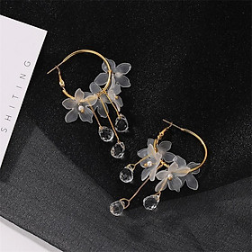 Khuyên tai bông tai hoa thả hạt nước trong trang sức nữ xinh xắn dễ thương