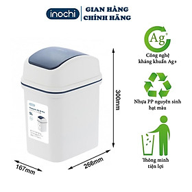 Mua Thùng Rác Nhựa - sọt rác Nắp Lật Thông Minh Inochi 5Lít 10L 15L Làm Sọt Rác Văn Phòng Khách Sạn Đựng Rác Gia Đình THRNL