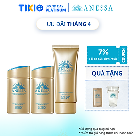 Bộ sản phẩm Kem chống nắng dưỡng da bảo vệ hoàn hảo (Anessa Gold Milk 60ml x2 + Gold Gel 90g)