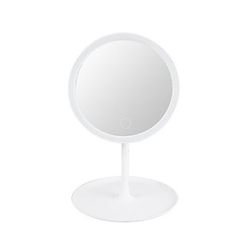 Gương trang điểm tròn để bàn có đèn LED, Gương trang điểm cảm ứng màn hình, Gương trang điểm cao cấp