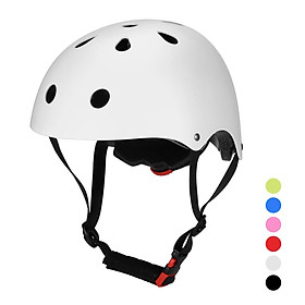 Mũ bảo hiểm thể thao dành cho trẻ em dùng đi xe đạp trượt ván…-Màu trắng-Size M (55 57cm)