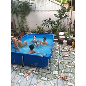 Mua Bể bơi khung kim loại di động 2.2m x 1.5m x 43cm mã 56401