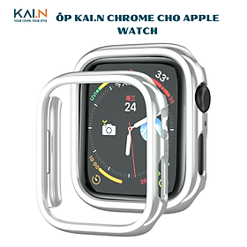 Ốp Case Siêu Mỏng Mạ Tĩnh Điện Dành Cho Apple Watch Ultra 2/ Ultra/ 4/5/6/7/8/9/SE, Kai.N Chrome- Hàng chính hãng