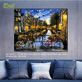 Mua Tranh treo tường tự tô màu số hóa DALI Tranh Phong Cảnh Phố PH005