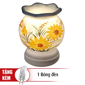 Đèn Xông Tinh Dầu Gốm MNB17 + Tặng Kèm 1 Bóng Đèn