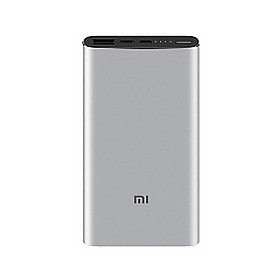Pin Sạc Dự Phòng 10.000Mah Xiaomi Mi Power Bank Gen 3 Hỗ Trợ Sạc Nhanh Qc 3.0 - Bạc - Hàng Nhập Khẩu