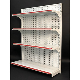 Mua Kệ Tole Lỗ áp tường (1 mặt)-Dài 120 x Rộng 35 x Cao 150 x 4 tầng