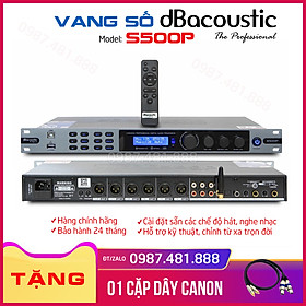 Vang số dB Acoustic S500P - Cho chất âm chi tiết, sáng rõ,8 chế độ Effect ngọt ngào, nịnh giọng, dễ hát - Chống hú siêu tốt - Đầy đủ cổng kết nối - Tặng dây canon, hỗ trợ chỉnh từ xa trọn đời -Hàng chính hãng