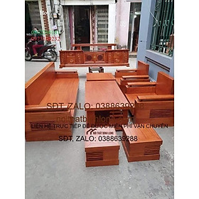 Mua Bàn ghế sofa phòng khách gỗ gõ đỏ 7 món