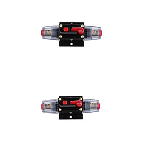 2xIn-Line Circuit Breaker Stereo Audio Car Fuse Holder DC12-24V(40Amp+30Amp)