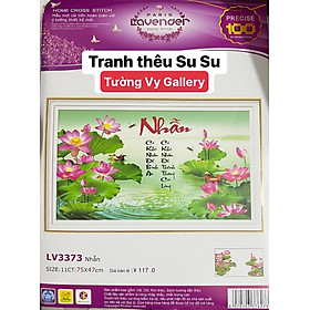 Mua Tranh thêu chữ thập chữ Nhẫn LV3373  kích thước 75 x 47 cm