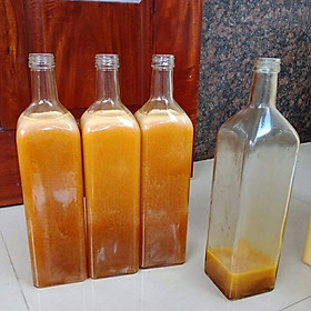 Mua Chai thủy tinh vuông đựng mật ong nắp nhôm vàng 1L