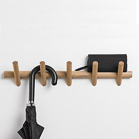 Thanh Treo Quần Áo ViVuDecor Gỗ 3 màu 5 cây,móc treo đồ trang trí giấu ốc vít,decor