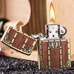 Mua Hột Qụet Bật Lửa Xăng Đá 91032Z Họa Tiết Chiếc Rương Đẹp Độc Lạ