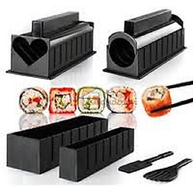 Mua Bộ khuôn làm sushi+ Tặng kèm dụng cụ làm sushi bằng gỗ- Bộ khuôn làm sushi kimbap  cơm cuộn  trứng cuộn