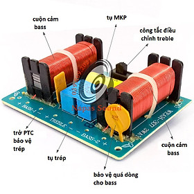 MẠCH PHÂN TẦN FUN ĐÔI 2 BASS + 1 TRÉP WEAH307 CÓ CÔNG TẮC ĐỔI KIỂU ÂM - MẠCH PHÂN TẦN 3 LOA