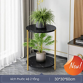 Bàn 2 tầng mini để cây cảnh phòng khách mặt bàn chống nước - Hàng chính hãng