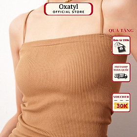 Áo 2 Dây len Tăm có mút Mặc Trong Áo Vest Chất Vải đẹp Oxatyl M120