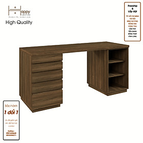 [Happy Home Furniture] MACRO, Bàn làm việc - 2 bên hộc tủ,  160cm x 60cm x 75cm ( DxRxC), BAN_008