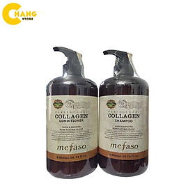 Mua Cặp Dầu Gội + Dầu Xả Colagen Mefaso 850ml X2 Dưỡng Ẩm Và Phục Hồi Tóc Hư Tổn