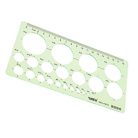 Circle Template Drawing Stencil 22 Circles from 2mmto40mm Math Metric Ruler
