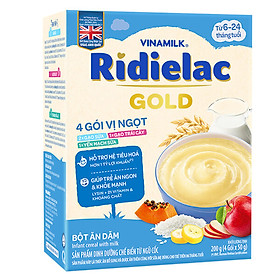 BỘT ĂN DẶM RIDIELAC GOLD 3 VỊ NGỌT - HỘP GIẤY 200G