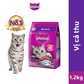 Thức ăn mèo Whiskas vị cá thu túi 1.2kg