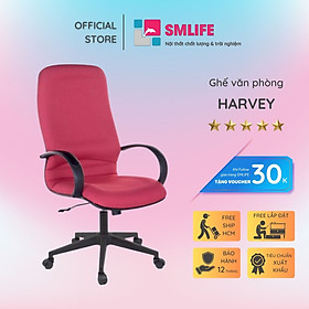 Mua Ghế văn phòng chân xoay lưng cao bọc vải SMLIFE Harvey