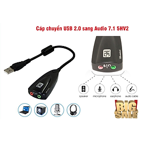 Mua USB Sound Card - Cáp chuyển từ cổng USB ra audio 3.5mm hỗ trợ Mic và Tai Nghe USB Sound Card Âm Thanh Loa Audio Hàng Nhập Khẩu