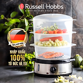 Mua Nồi Hấp Điện 3 Tầng Russell Hobbs 19270-56  9 lít  2 cửa cấp nước  công suất 800w  công tắc tự động  an toàn - Hàng chính hãng nhập khẩu từ Đức & EU