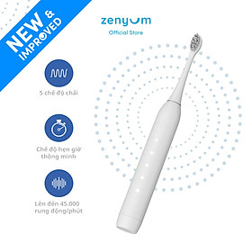 Bàn Chải Đánh Răng Điện Zenyum Sonic 2.0 - Màu Trắng - Công Nghệ Singapore