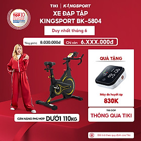 Xe đạp tập KINGSPORT BK-5804 kháng lực từ tính, tích hợp đồng hồ đo lường chỉ số, cân nặng phù hợp từ dưới 100-110kg