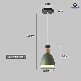 Đèn thả Xi Mạ Đồng SuperVilighting THAXIMADONG-D160 trang trí phòng ngủ bàn ăn BH 24 tháng