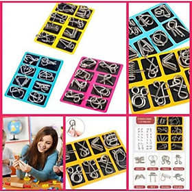 BỘ 3 HỘP 24 CÁI MÓC KHÓA TRÍ TUỆ IQ CHO CÁC BÉ SÁNG TẠO THÔNG MINH