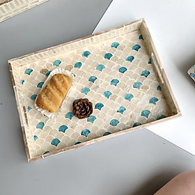 Mua Khay Sơn Mài Khảm trai Cao cấp có quai sang trọng Đựng Bánh Ngọt  Chụp ảnh Decor Trang trí Vitrapro