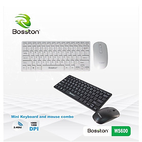 Combo Bàn Phím Và Chuột Không Dây Mini Bosston Ws600 Hàng Chính Hãng