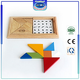 Đồ chơi gỗ Tangram, đôi | Winwintoys 61172 | Phát triển tư duy và trí tuệ | Đạt tiêu chuẩn CE và TCVN