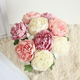Mua Hoa Hồng Trà- hoa lụa thủ công cao cấp  Hoa decor  trang trí nhà cửa  đạo cụ chụp ảnh